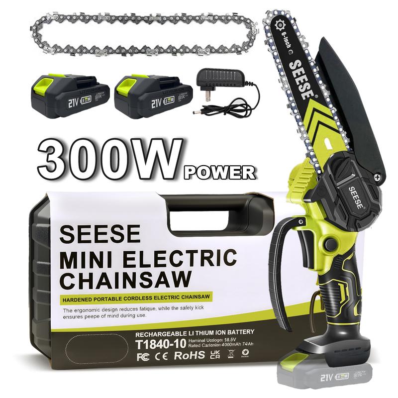 SEESE Brushless Mini Chainsaw – 6″ Cordless Pruning Saw