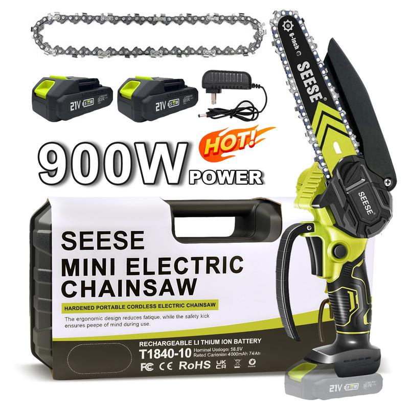 SEESE Brushless Mini Chainsaw – 6″ Cordless Pruning Saw