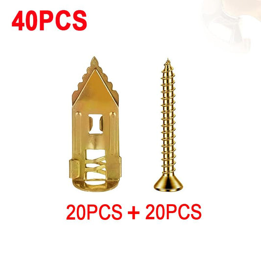 SEESE 40PCS Self-Drilling Drywall Anchors Kit (12x30mm) – 66 lbs Load, No Pre-Drilling